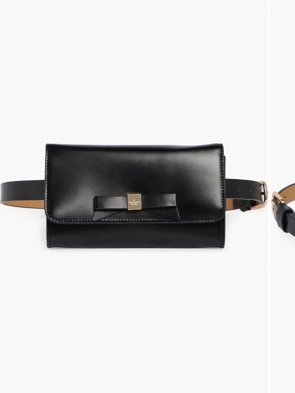 kate spade Black Leather Bow Belt Bag